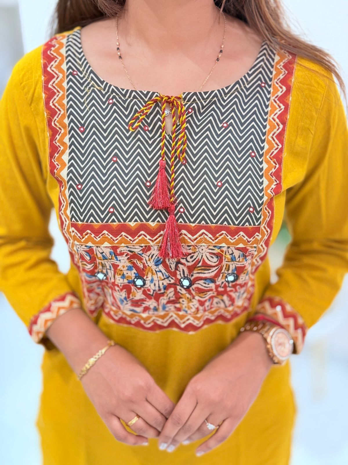 Kurti Flex - Yellow Kalamkari Patch