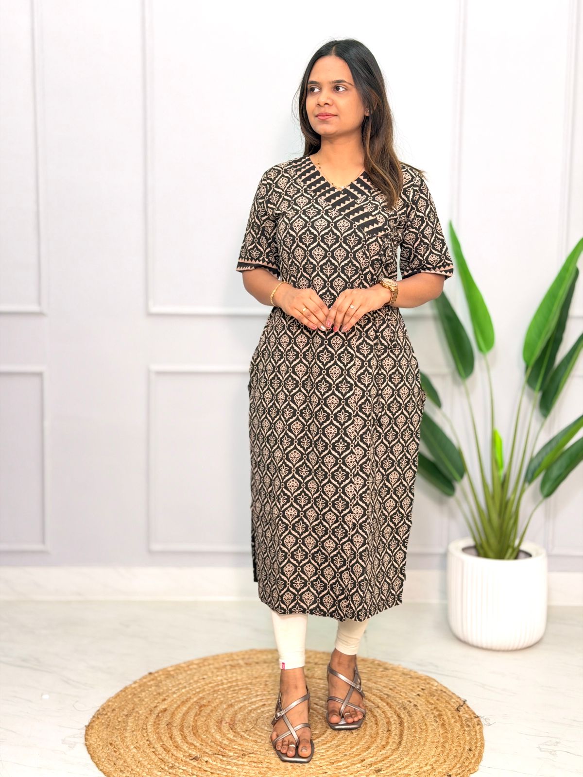 Kalamkari Long Kurti 290401 – Unique Collections