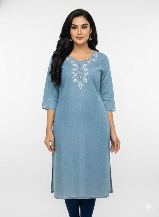 Denim Kurti Plus Size-11