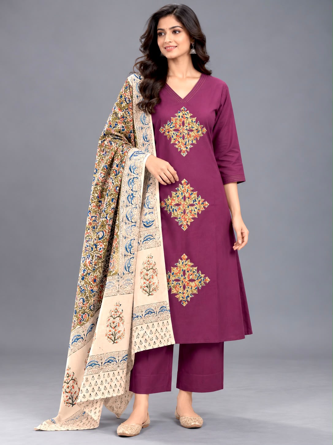 Kalamkari Kurti Pant Set 181001