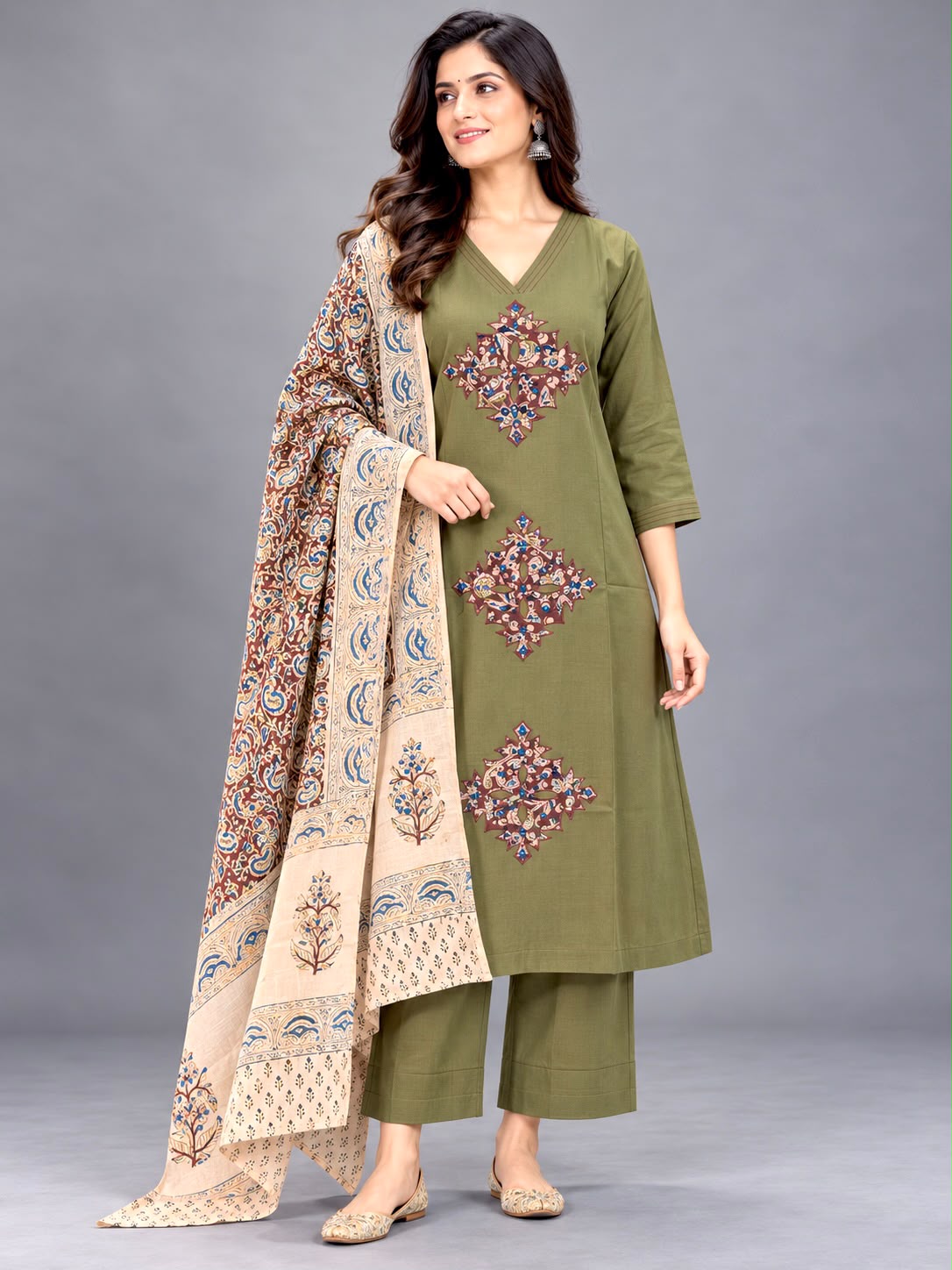 Kalamkari Kurti Pant Set 181002