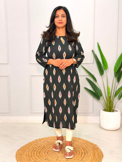 Ikkat Kurti Long 100603