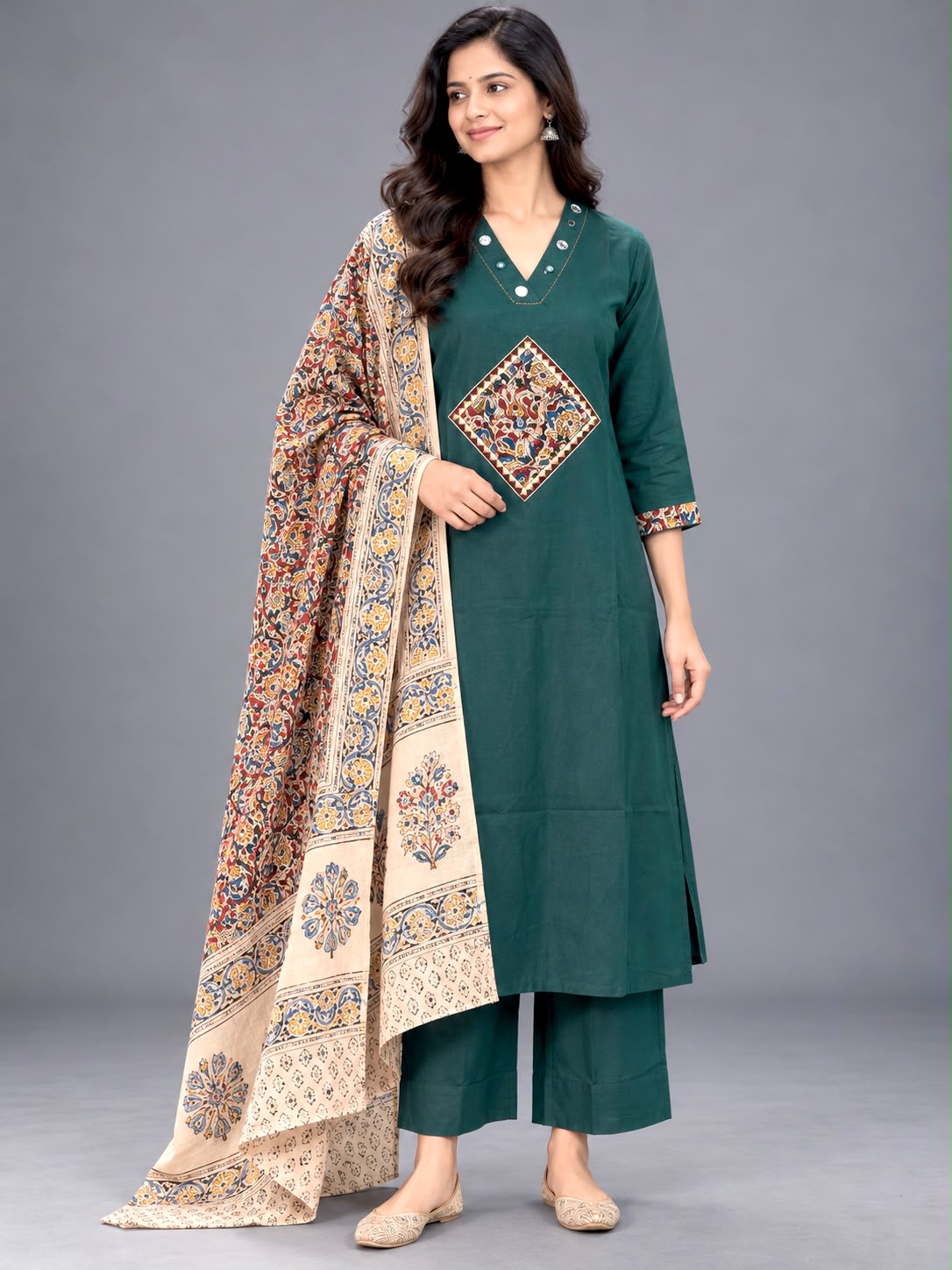 Kalamkari Kurti Pant Set 181006