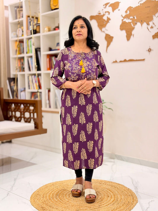 Long Kurti Cotton 260126-F