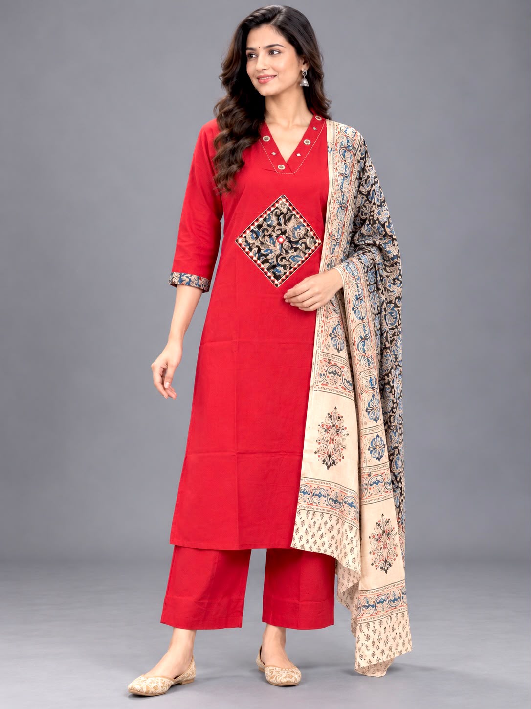 Kalamkari Kurti Pant Set 181007