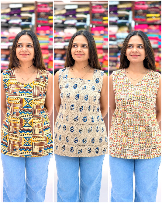 Kalamkari Short Kurti Combo-03