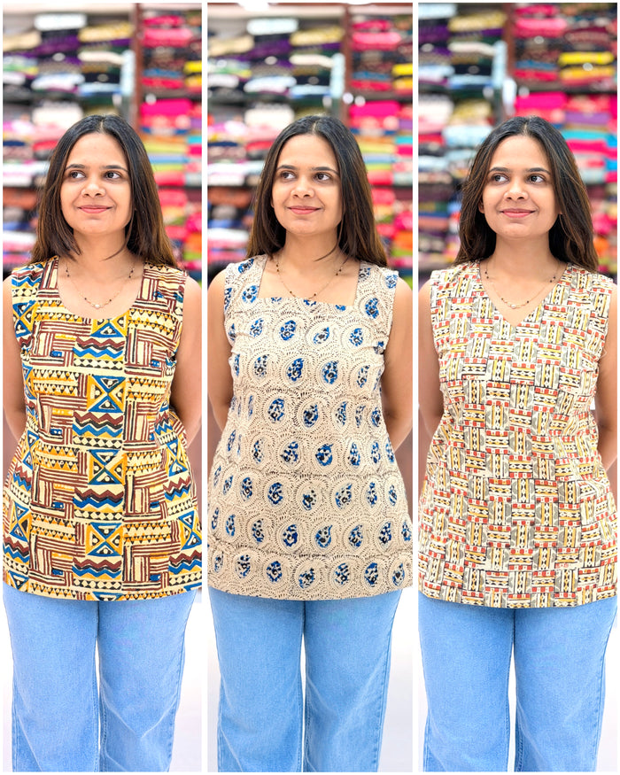 Kalamkari Short Kurti Combo-03