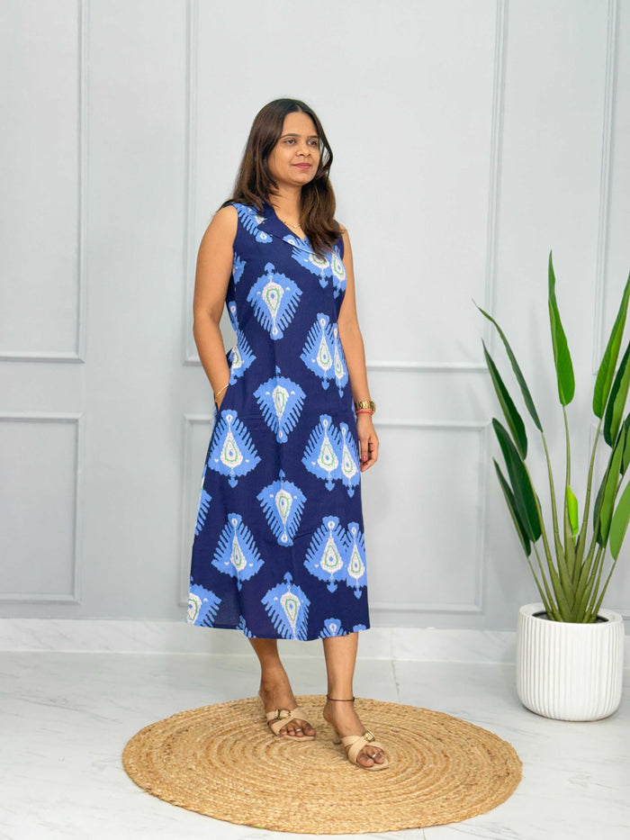 One Piece Short Blue (Blazer Neck)