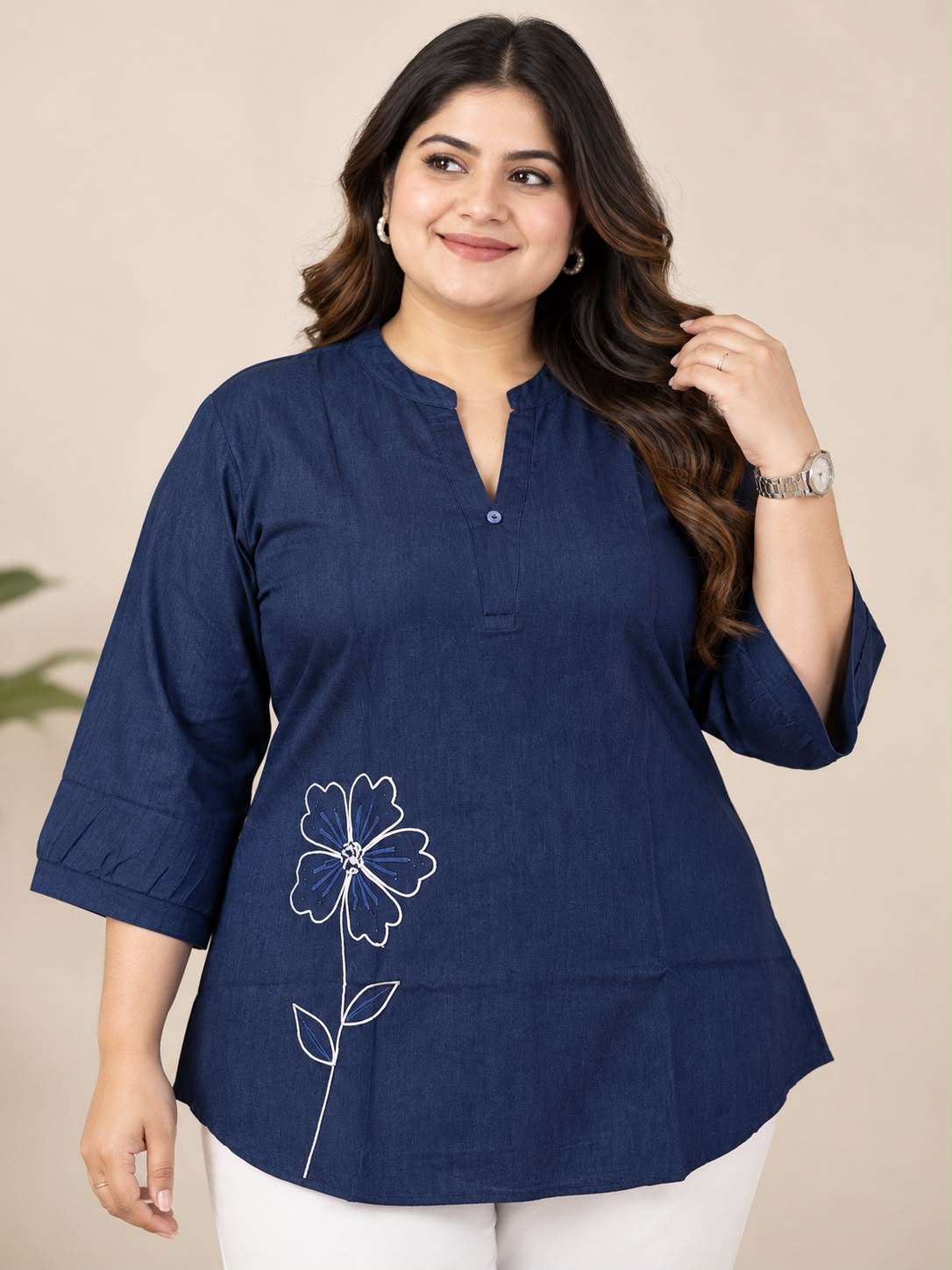 Western Top Denim Light Shade