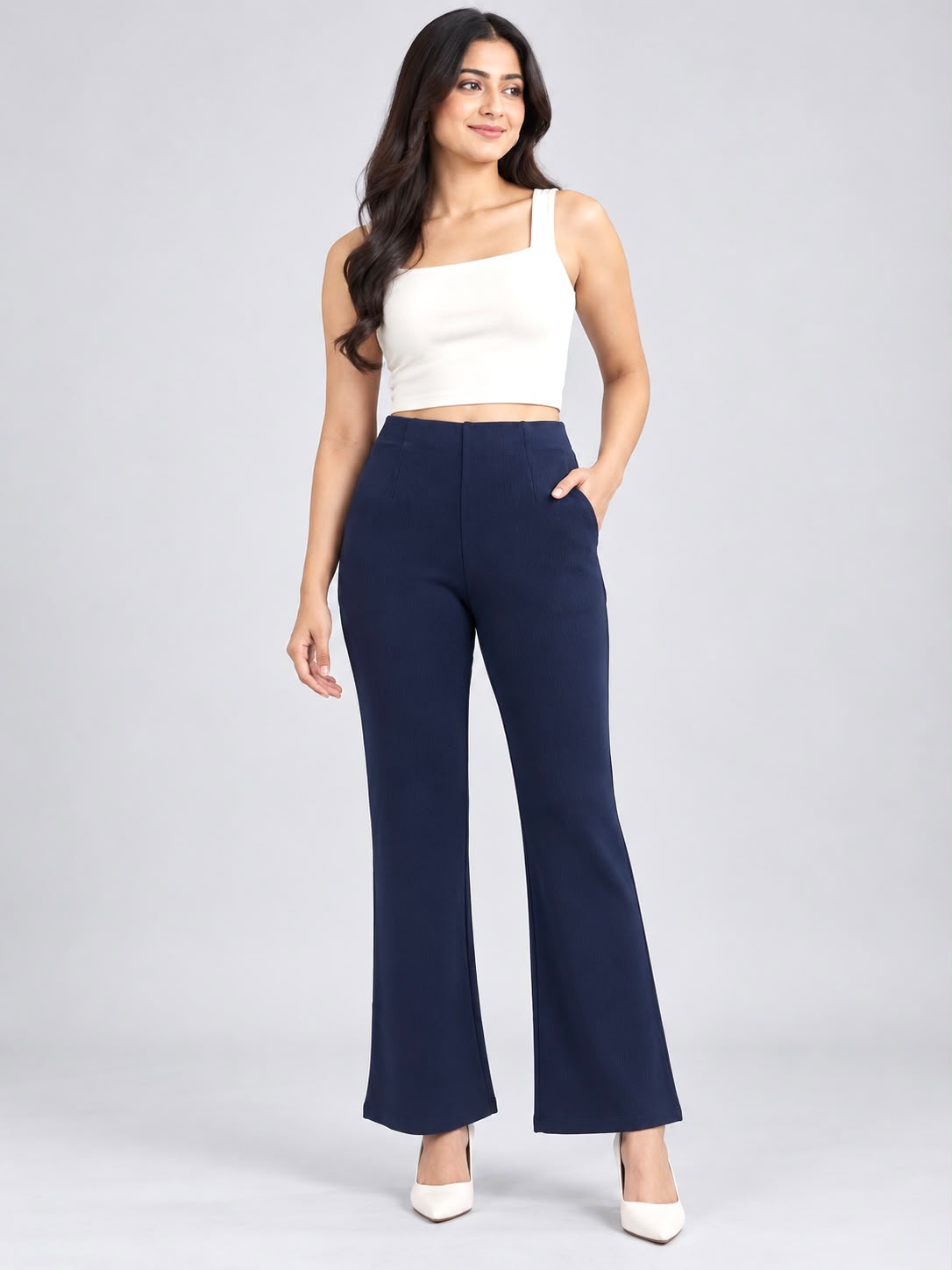 Korean Pant Navy Blue Colour