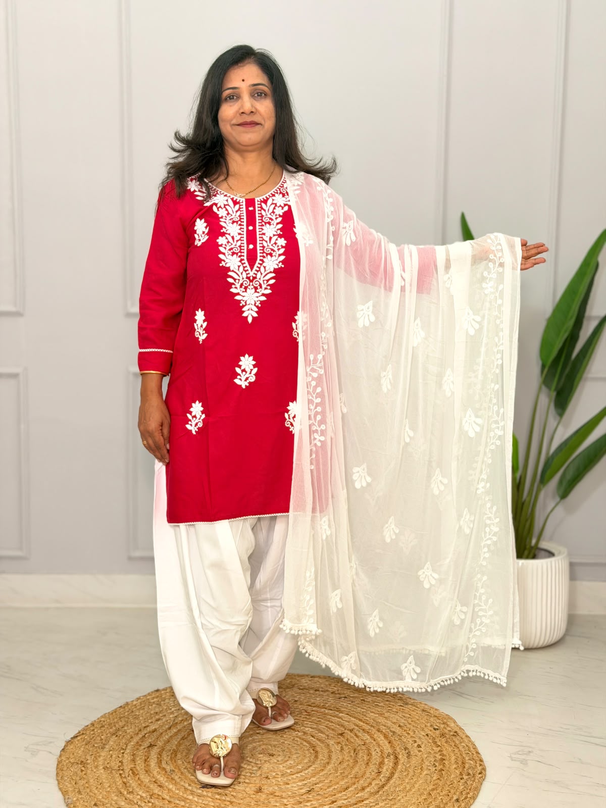 Lakhnavi Kurti Pant Set 110610