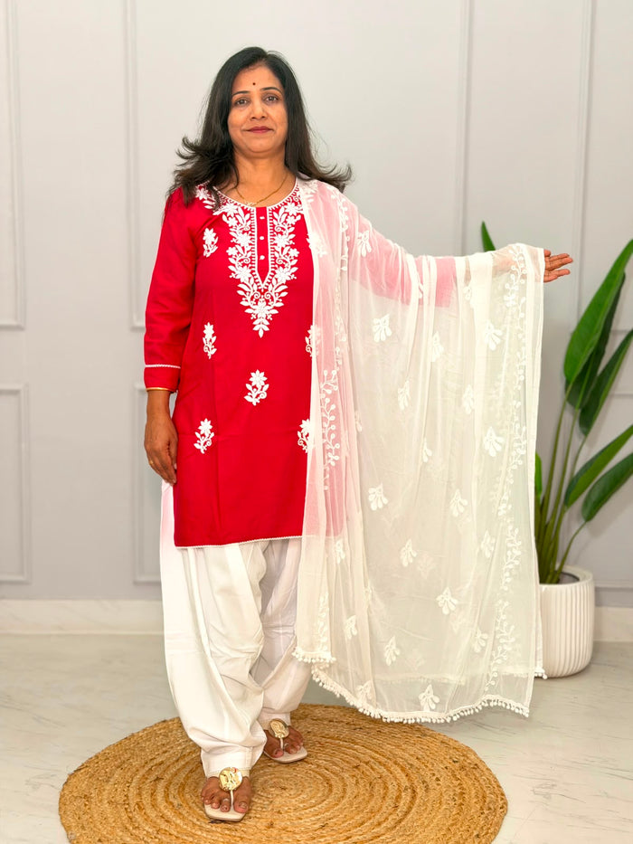 Lakhnavi Kurti Pant Set 110610