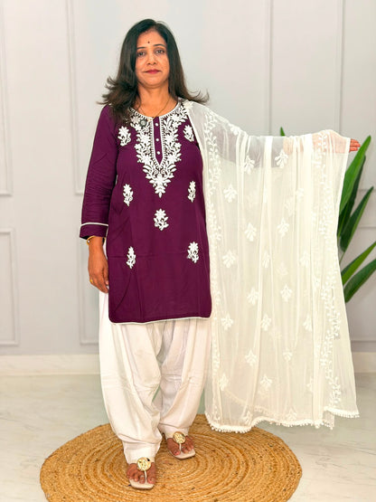 Lakhnavi Kurti Pant Set 110608
