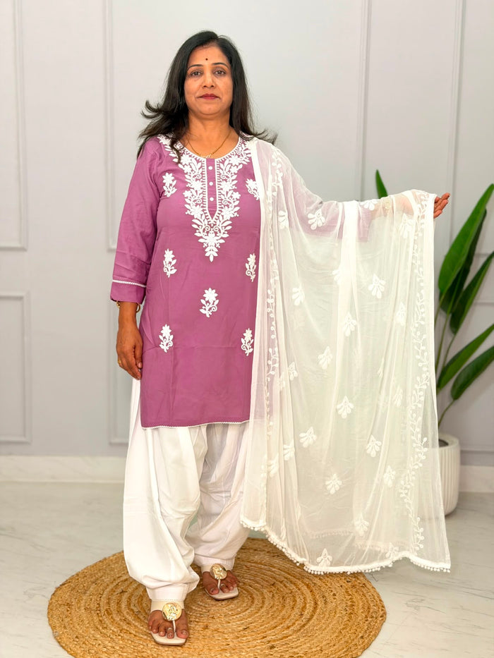 Lakhnavi Kurti Pant Set 110611