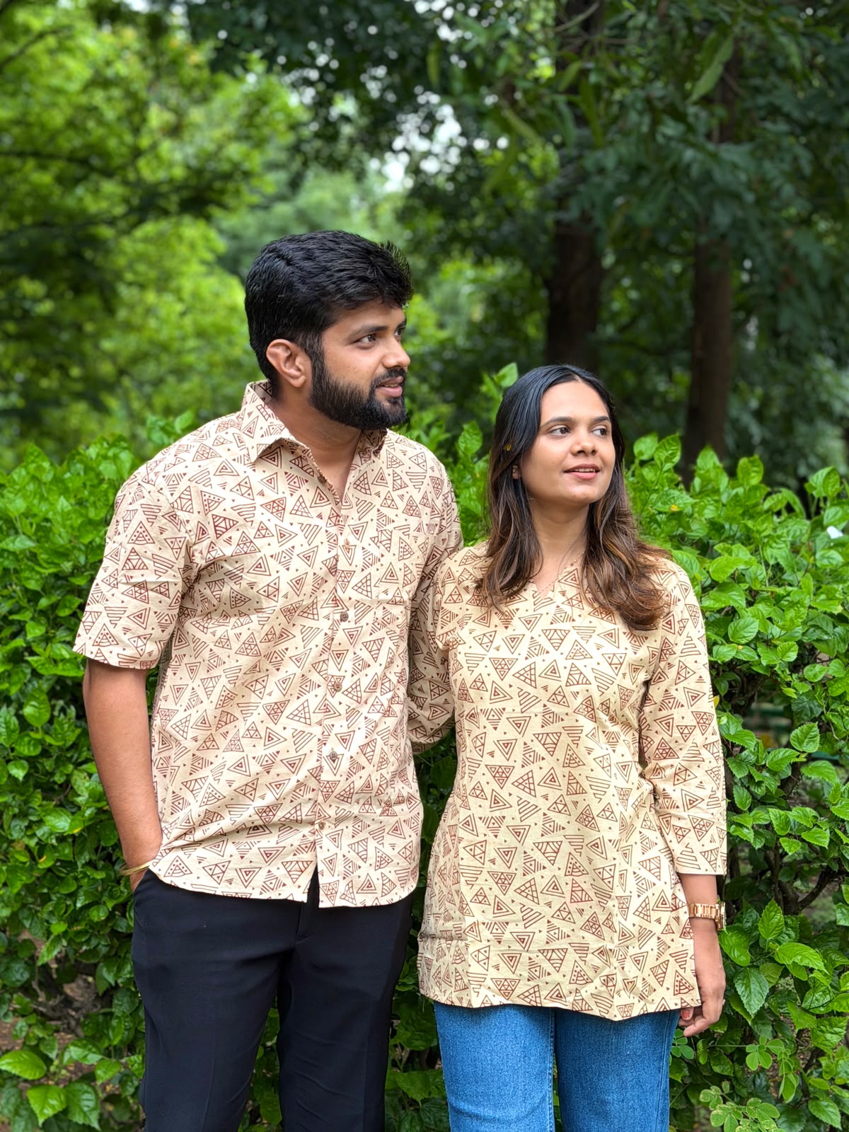 Combo Mens Shirts + Ladies Short Kurti 2007